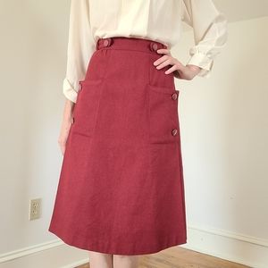 VINTAGE - Wool blend skirt